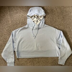 Nike crop hoodie light blue